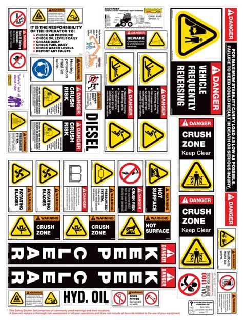 skid steer operation decal kit safety|dirty graphics skid steer.